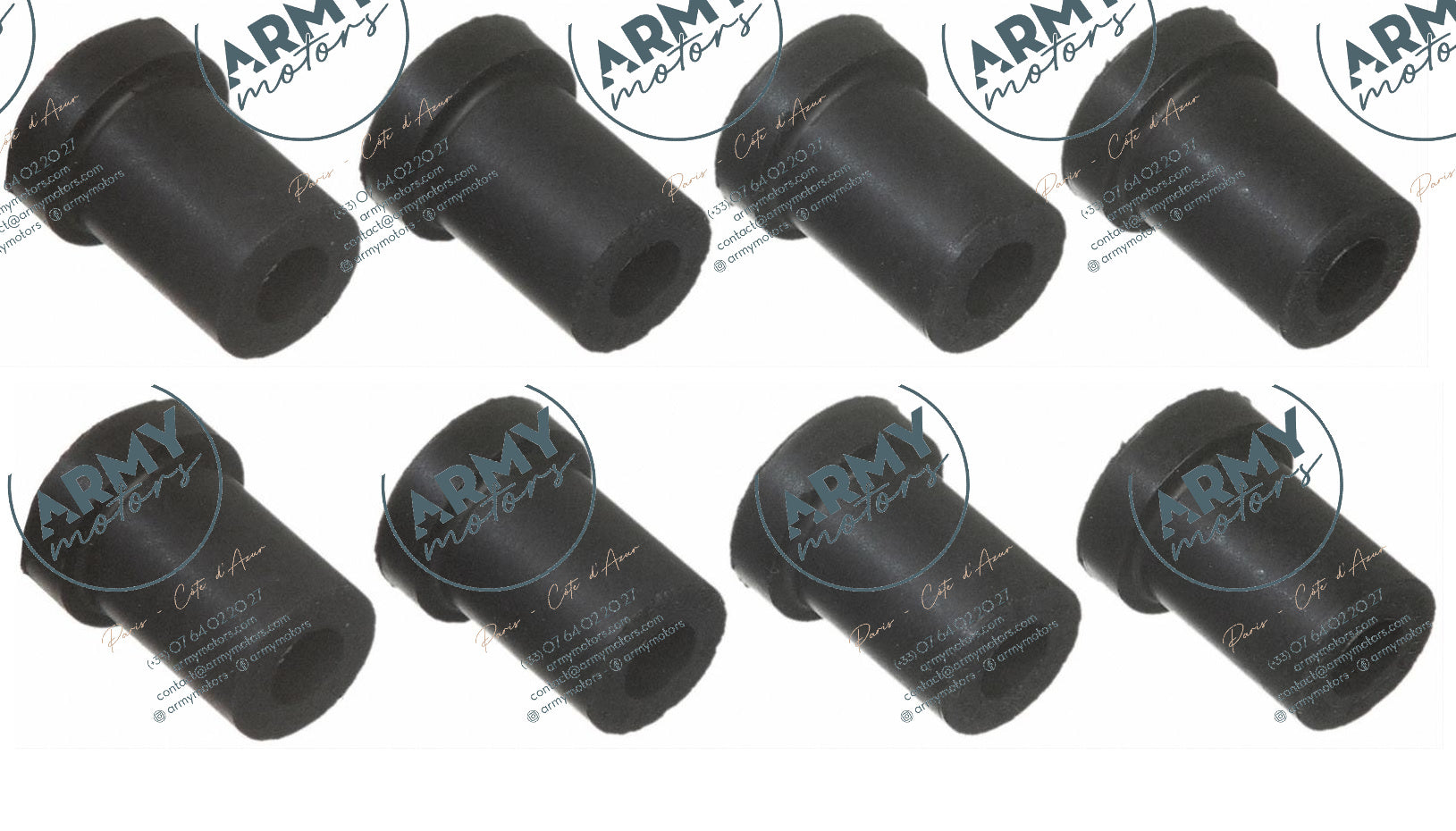 jeu 8 silentblocs jumelles arriere Jeep CJ7 5355841K8