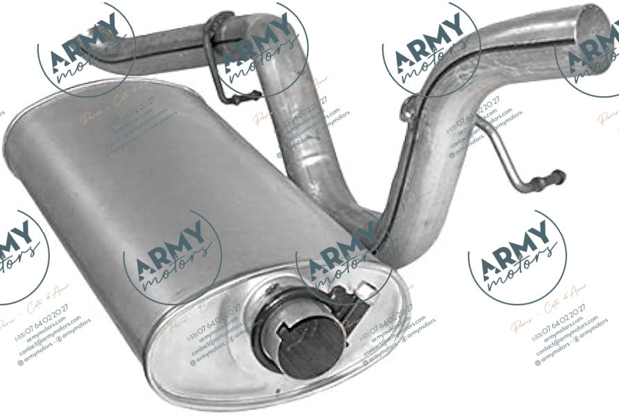 silencieux echappement avec tube de sortie pour Jeep Wrangler TJ 2.5 1997-2002 52019241AC