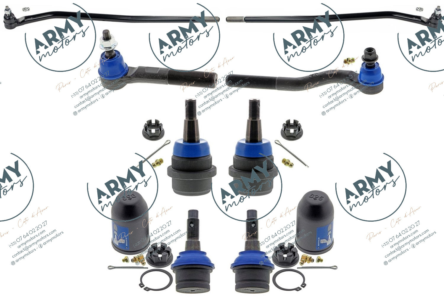 kit rotules direction et suspension 7 pièces Jeep Wrangler JK MKIT10150