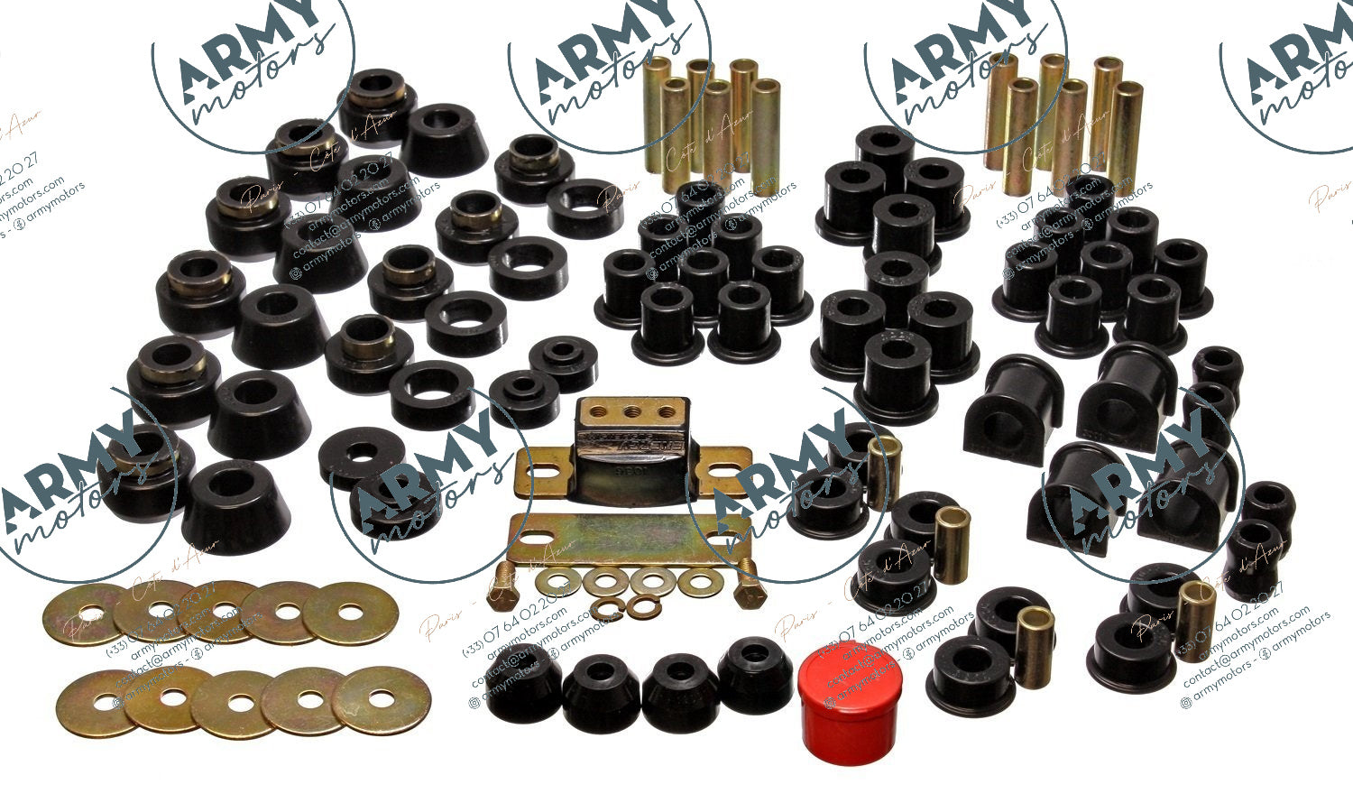 kit silentblocs polyurethane complet Jeep Wrangler YJ 218101G