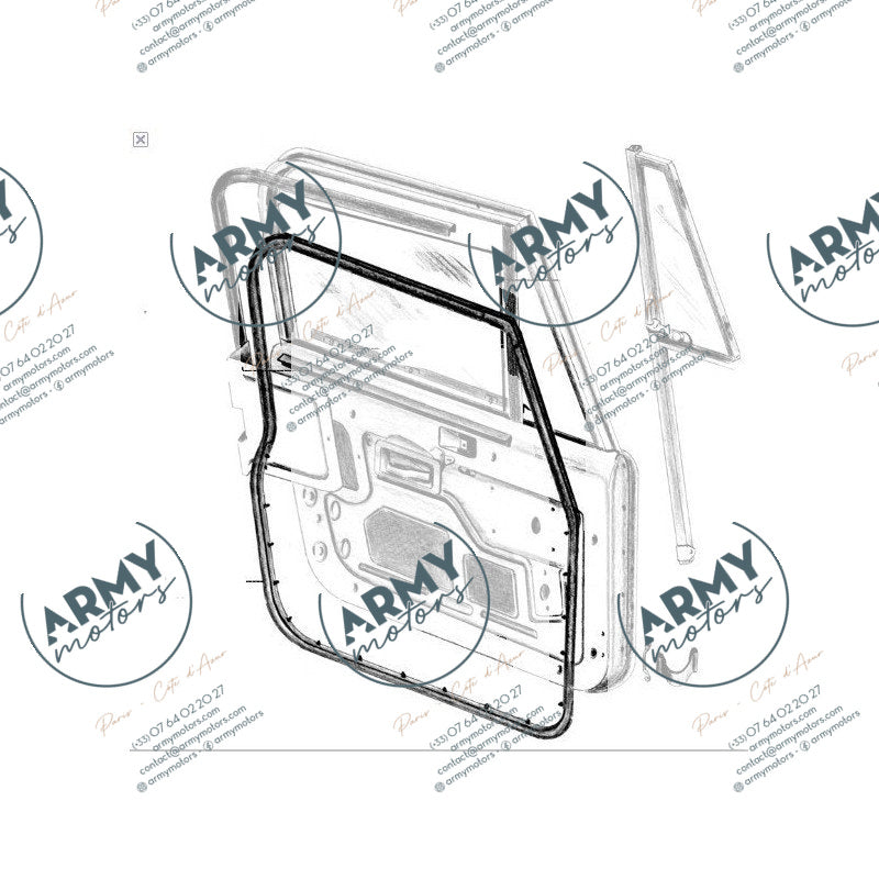 joint de porte pleine gauche pour Jeep Wrangler YJ 2.5 4.0 4.2 1987-1995 55176223