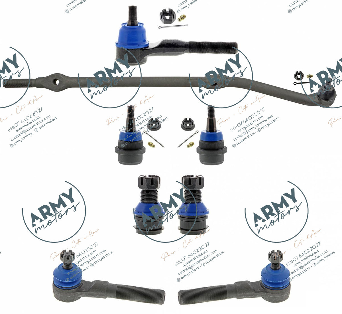 kit rotules direction et suspension 8 pièces Jeep Wrangler TJ MKIT10895